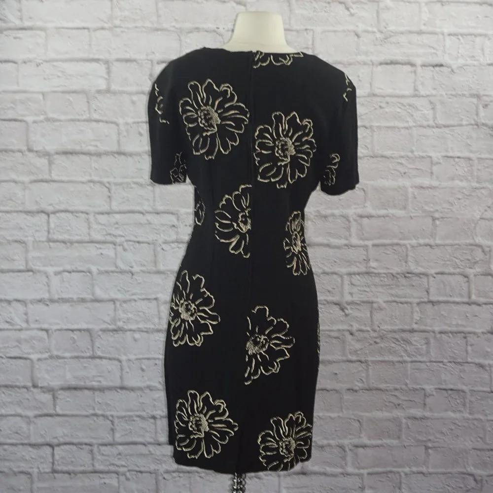 Vintage 90s Sunflower Mini Dress - Picture 2 of 7